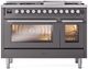 Ilve® Professional Plus II 48" Graphite Matte Pro Style Dual Fuel Range-0