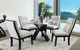 Furniture of America® Jasmin Glass Top Round Dining Table with Black Base-1