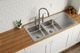 Elkay Lustertone® Classic Lustrous Satin 48" x 22" x 7-5/8" 3-Hole Equal Double Bowl Drop-In Sink with Right Drainboard-2
