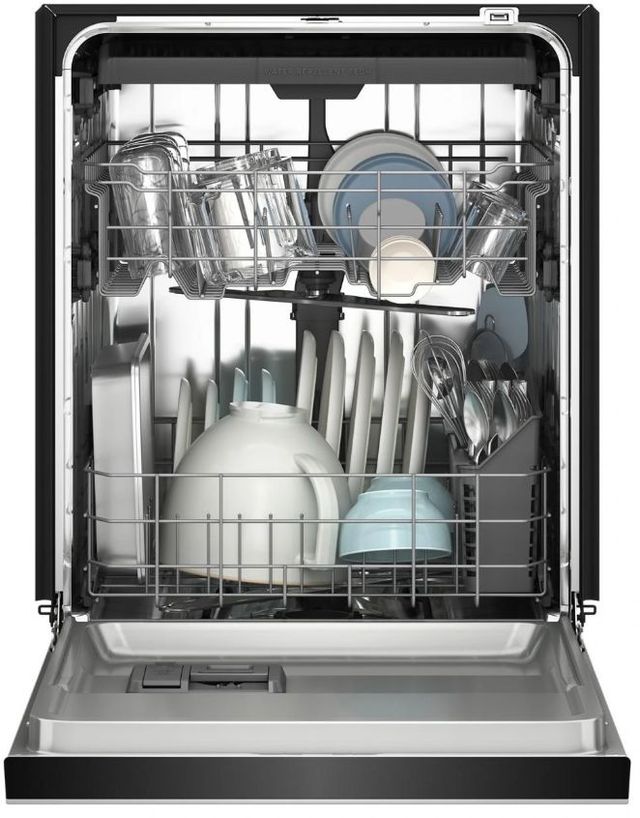 KitchenAid® 24" White Front Control Built-In Dishwasher with Third Level Utensil Rack and 30+ Total Wash Jets-2