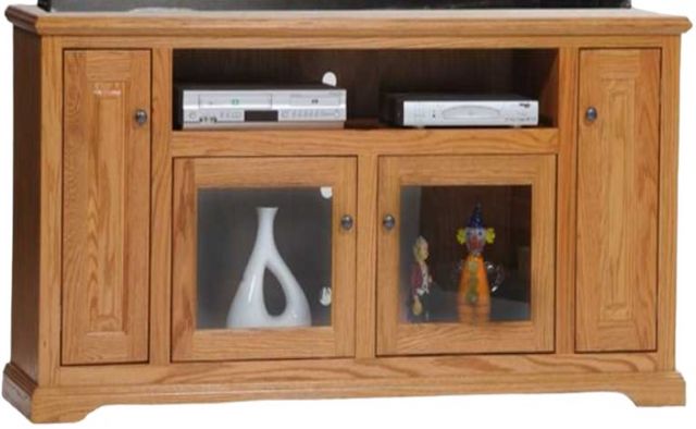 American Heartland Manufacturing Oak 68" 4-Door Deluxe TV Stand