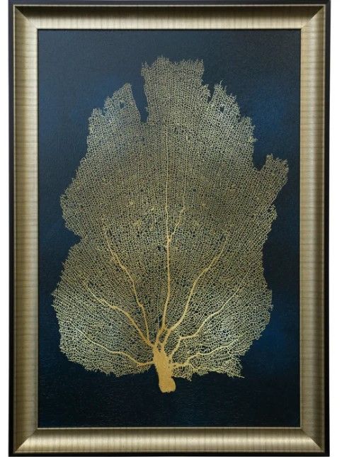 Stylecraft Blue/Gold Wall Art-0