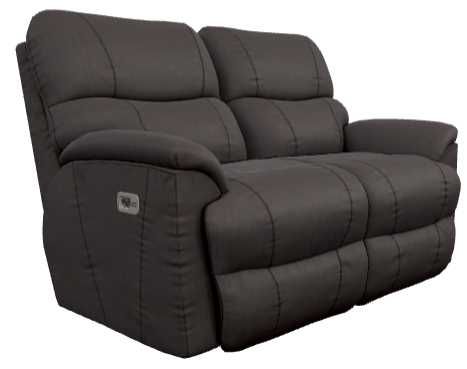 La-Z-Boy® Trouper Walnut Leather Power Reclining Loveseat with Headrest and Lumbar-0