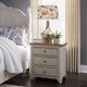 Liberty Furniture Farmhouse Reimagined Antique White/Chestnut Nightstand with Charging Station-1