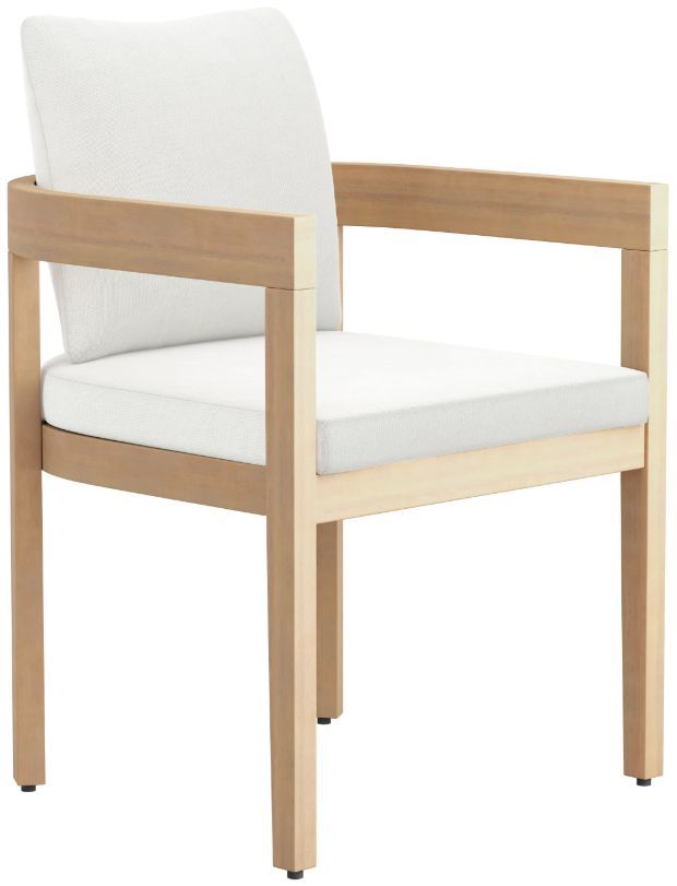 New Classic® Home Furnishings Wesley 6-Piece White Acacia/Sundura Outdoor Patio Side Chair Set-1