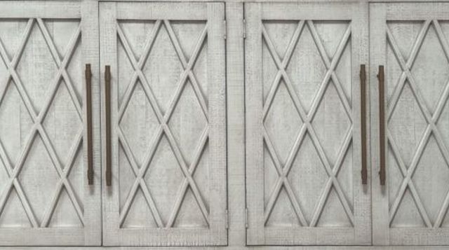 Million Dollar Rustic Frosted White 4-Door Buffet-1