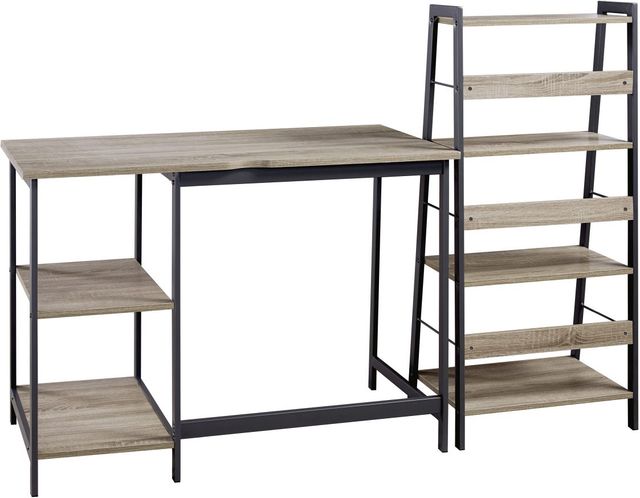Signature Design by Ashley® Soho Brown/Black Office Desk and Shelf-2