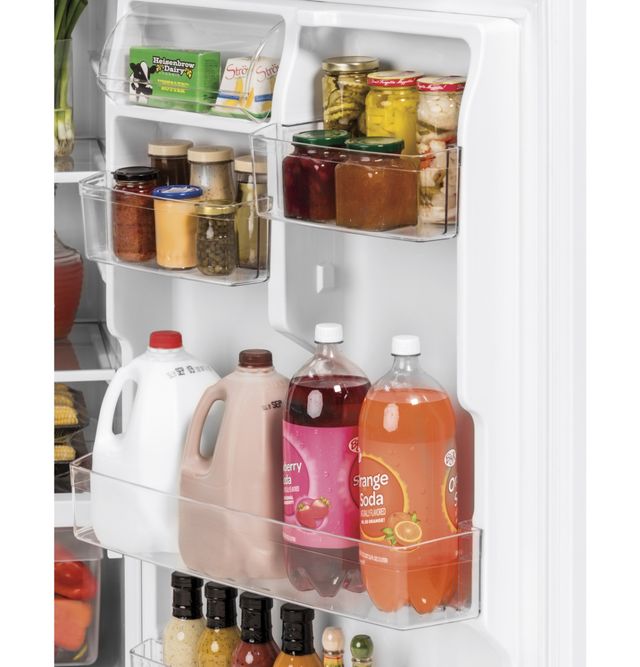 GE® 33" 21.9 Cu. Ft. White Top Freezer Refrigerator-4
