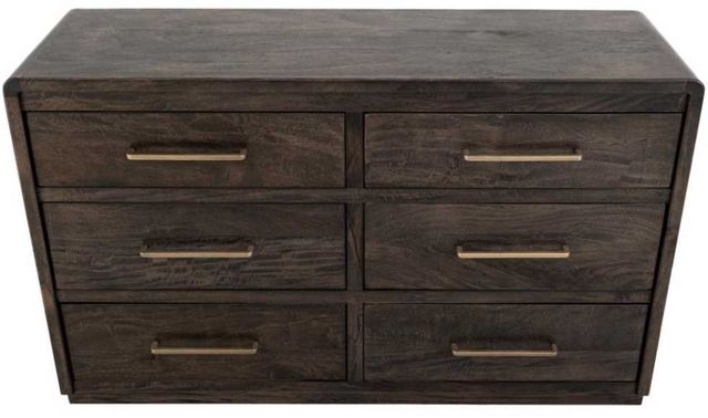 International Furniture Direct Dark Mezquite Black Dresser-4