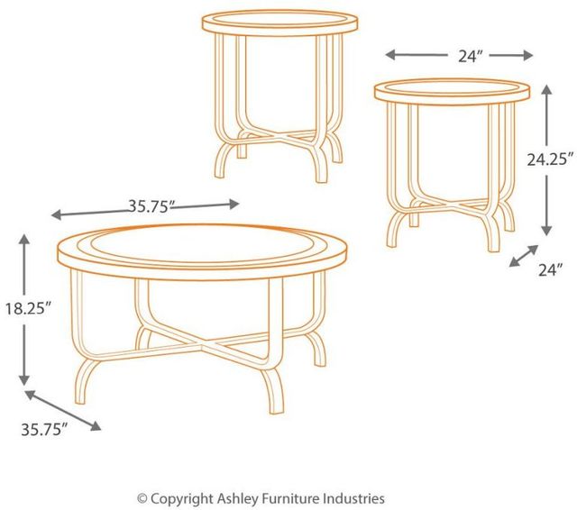 Signature Design by Ashley® Ferlin 3-Piece Dark Brown Occasional Table Set-1