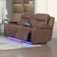 New Classic® Home Furnishings Carrow Brown Power Reclining Loveseat-1
