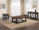 Steve Silver Co. Joplin 3-Piece Ebony/Walnut Lift-Top Table Set-1