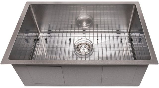 ZLINE Meribel 27" Stainless Steel Undermount Single Bowl Kitchen Sink with Bottom Grid-4