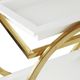 A & B Home Quentin Gold/Ivory Bar Cart-3