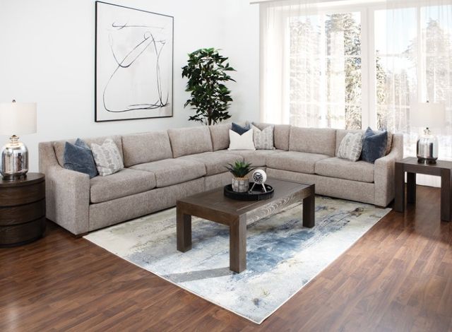 Jonathan Louis 3-Piece Beige Sectional-1