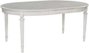 Front view of the Benchcraft® Montelaine Antique White Dining Table