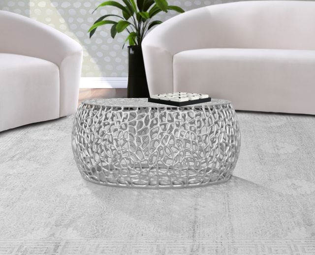 Meridian Furniture Priya Silver Coffee Table-3