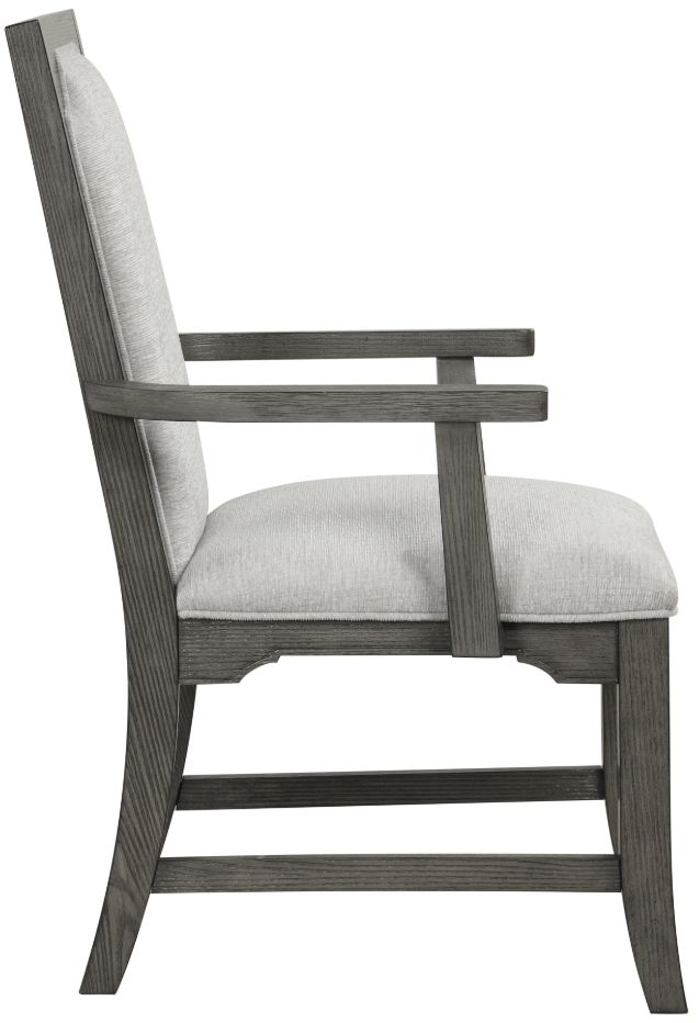 New Classic® Home Furnishings Lisbon Gray Dining Arm Chair-3