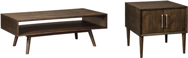 Signature Design by Ashley® Kisper 2-Piece Dark Brown Living Room Tables Set-0