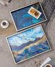A & B Home 2-Piece Multi-Colored Marble Print Decorative Rectangular Tray Set-5