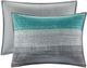 Olliix by Madison Park Essentials Saben Aqua King Complete Reversible Coverlet and Cotton Sheet Set-3