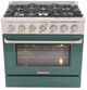 Kucht Professional KDF Series 36" Stainless Steel Pro Style Dual Fuel Range with Green Door-0