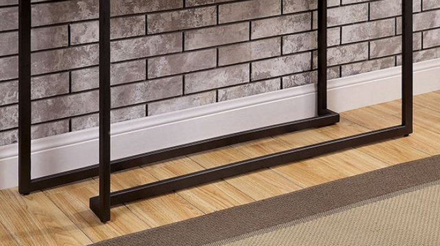 Furniture of America® Izar White Coffee Table with Gun Metal Base -2