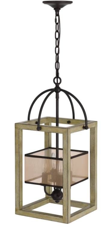 Cal® Lighting & Accessories Palencia 4-Light Distressed Oak Chandelier-2