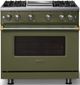 Viking® 5 Series 36" Martini Pro Style Gas (LP) Range with Brushed Brass Trim-4