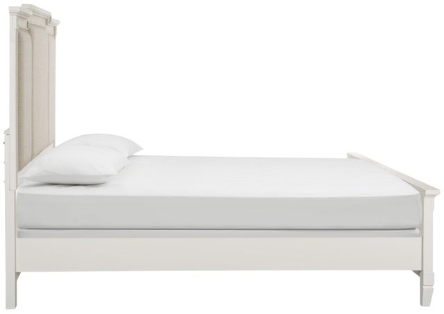 Magnussen Home® Willowbrook Egg Shell White/Natural King Upholstered Panel Bed-3