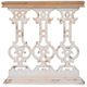 A & B Home Light Brown Console Table with White Base -0