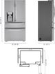 LG 36" 22.5 Cu. Ft. PrintProof™ Stainless Steel Counter Depth French Door Refrigerator with CraftIce™-2