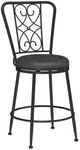 HH2 Home Harrington Black/Gray Swivel Counter Stool-0