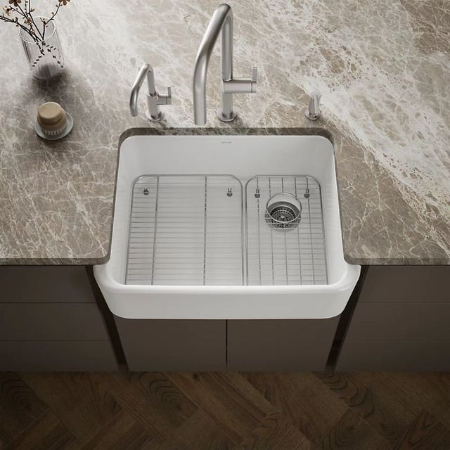 KOHLER® Ironridge® White 28" Undermount Single-Bowl Farmhouse Kitchen Sink-1