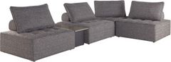 Signature Design by Ashley® Bree Zee 5-Piece Gray Fabric Outdoor Sectional Set with End Table