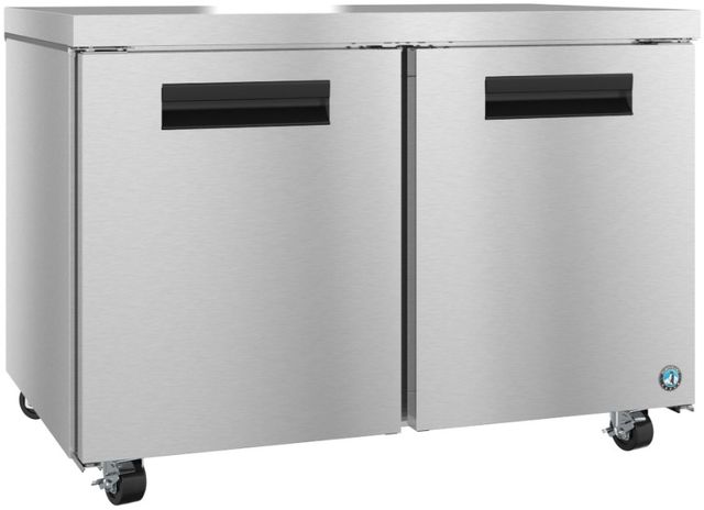 Hoshizaki Steelheart® 48" 12 Cu. Ft. Stainless Steel Two Section Undercounter Freezer with Stainless Doors-1