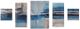 Olliix by Madison Park Overseas 5 Piece Blue Printed Canvas with Gel Coat Set-0