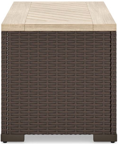 homestyles® Palm Springs Brown Outdoor Removable Top Storage Table-2