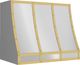 Zephyr Designer Collection 36'' Satin Gold Forte Hood Banding Kit-1
