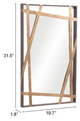 Zuo® Modern Tolix Antique Gold/Black Mirror-2