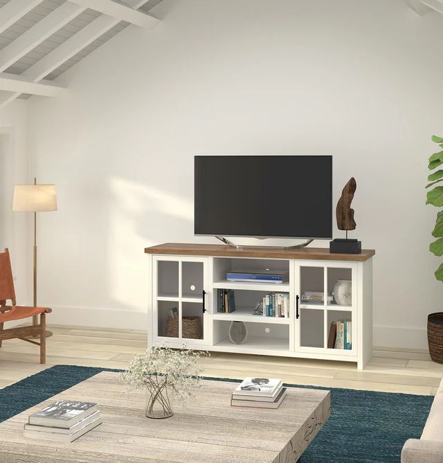 Legends Home Hampton Barnwood/Jasmin White 67" TV Console-1