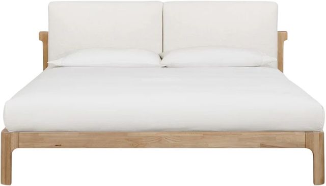Modus Furniture Furano Ginger/Natural Queen Upholstered Platform Bed with Two Cushion-3