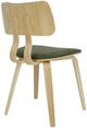 Armen Living Jaguar 4-Piece Oak/Vintage Green Dining Chair Set-3