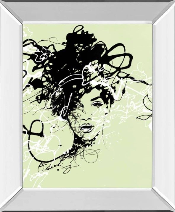 Classy Art Star II by Oksana Leadbitter Mirror Framed Wall Art-1
