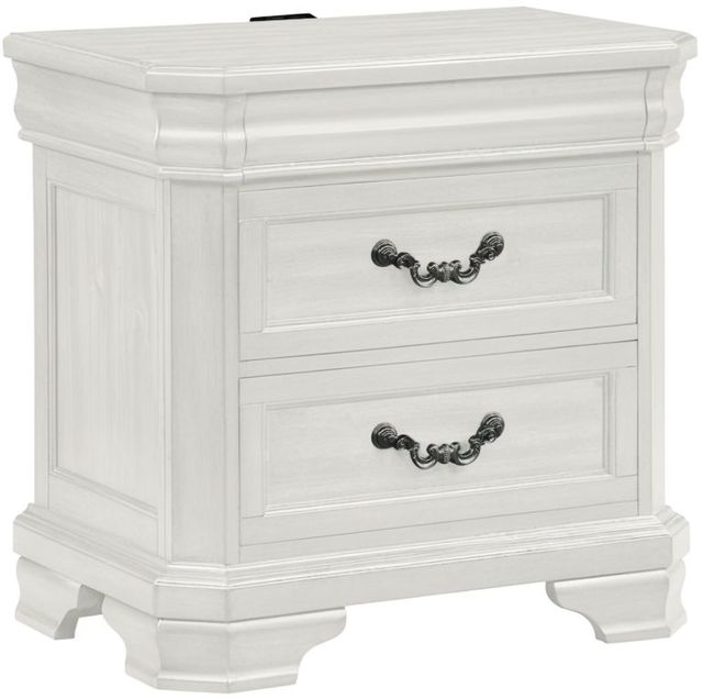 New Classic® Home Furnishings Lyndhurst Vintage White Nightstand-0