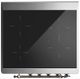 Ilve® Majestic III 30" Glossy Black Pro Style Induction Range with Solid Door and Burnished Trim-4