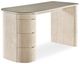 Century® Curate Micco Glass Top Desk with Off White Base-0