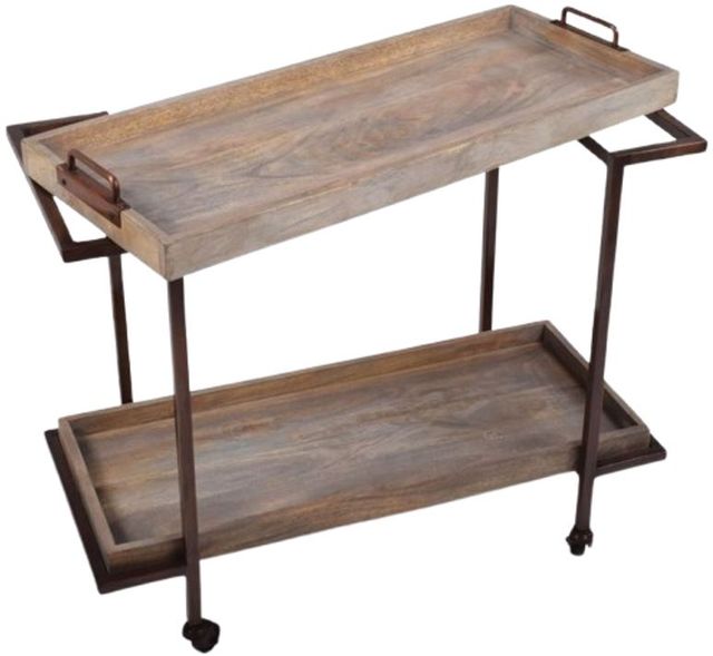 Steve Silver Co. Conway Brown/Harbor Gray Serving Cart-0