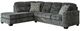 Signature Design by Ashley® Lonoke 2-Piece Gunmetal Left-Arm Facing Sectional and Chaise-0