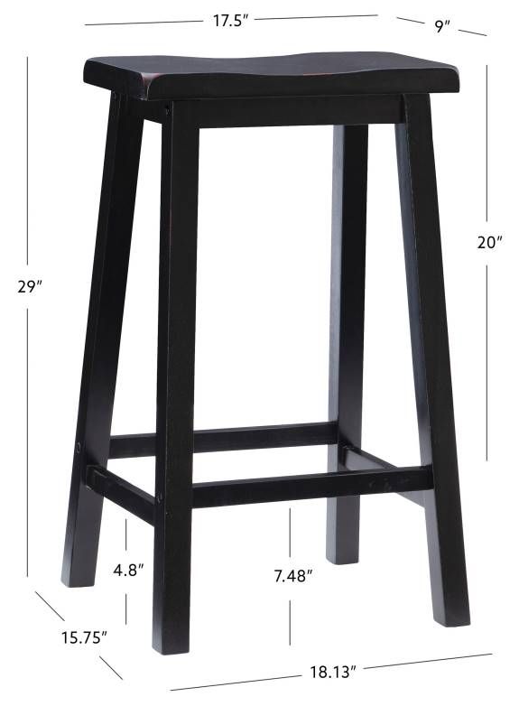 Powell® Beamon Black Bar Stool-2